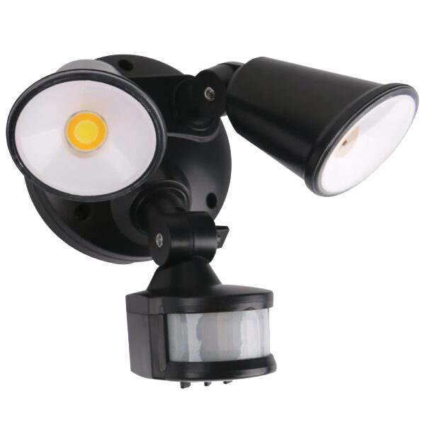 Defender 20W Tricolour LED Security Light Double, sensor option available