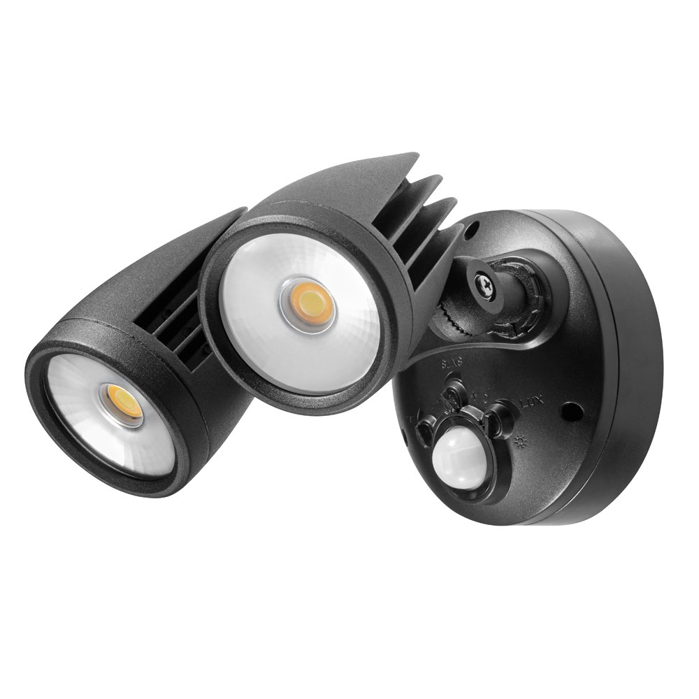 Fortress Pro 36W Tricolour LED Security Flood Light Double Head with or without Sensor