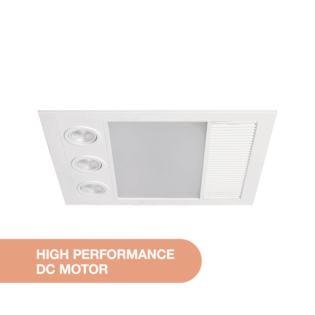 Linux Mini DC - 3 in 1 Bathroom Heater and Exhaust Fan with Tricolour LED Light