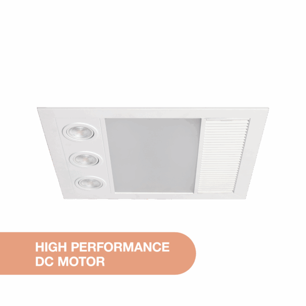 Linux Mini DC - 3 in 1 Bathroom Heater and Exhaust Fan with Tricolour LED Light