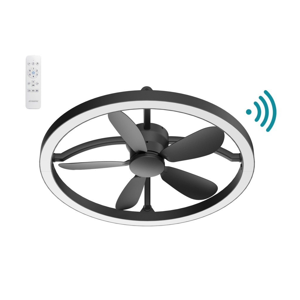 martec catalina ceiling fan with remote and light color black