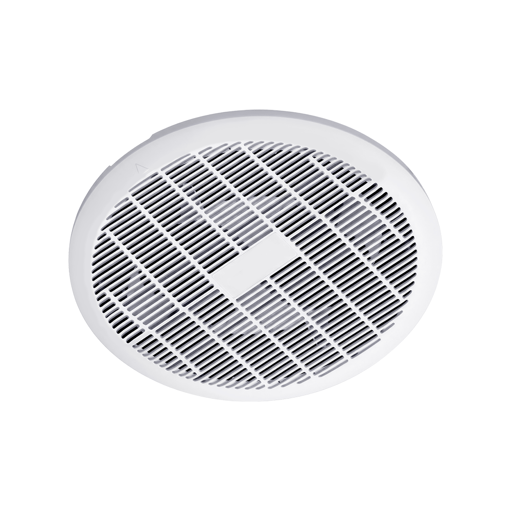 Core white round ceiling exhaust fan with high-velocity extraction and SAA approval