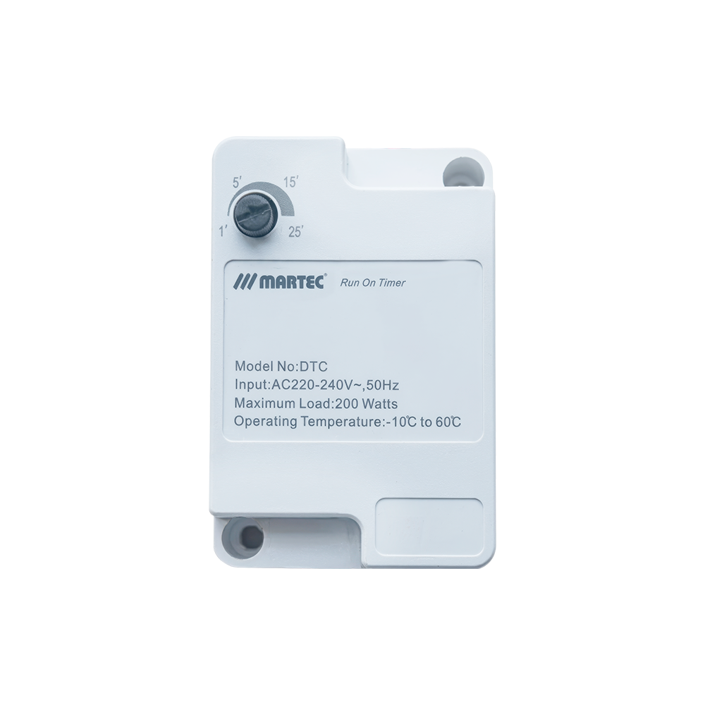 Martec DTC run-on timer for bathroom heaters and exhaust fans.