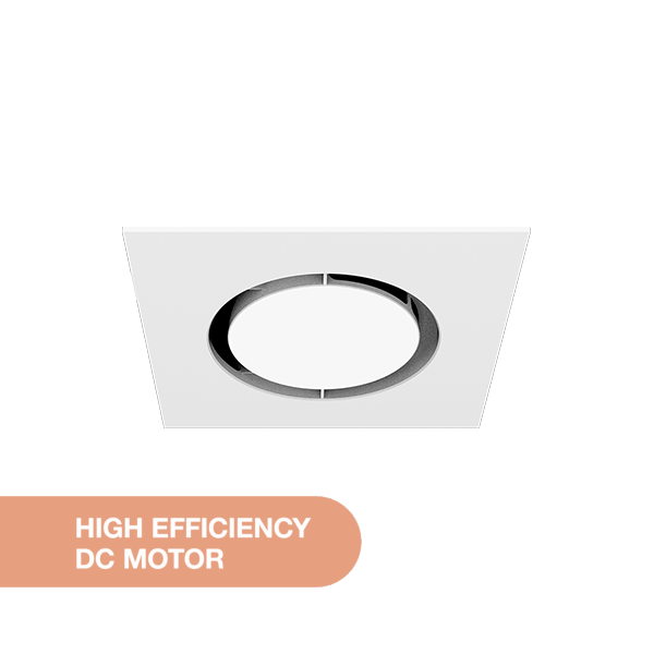 Quasar DC Mini 4-in-1 bathroom heater and cooler with 2000W PTC element and tricolour LED