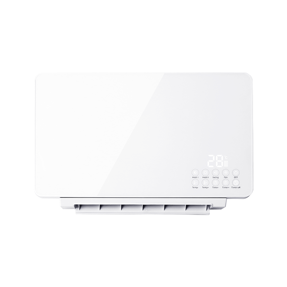 Thermo 2200W PTC bathroom wall heater with digital touch display and integrated towel rail